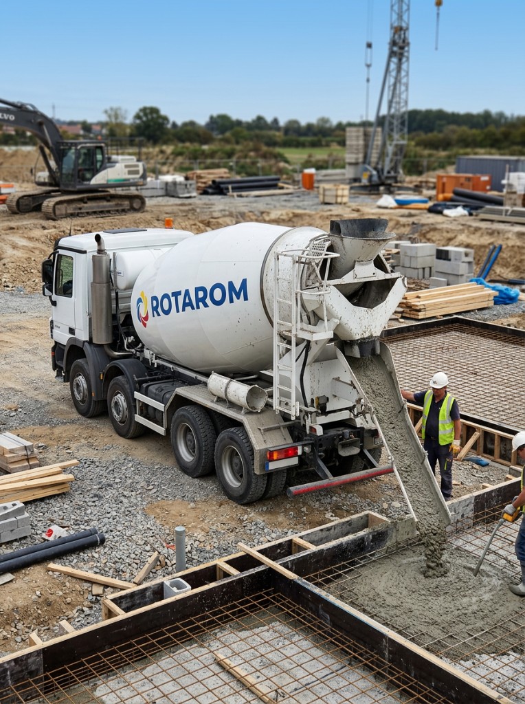 Turnare beton ROTAROM pe șantier